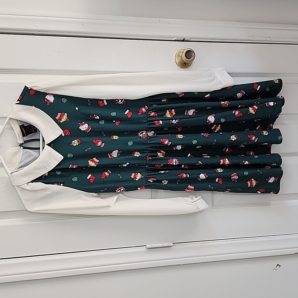 Sanrio Hello Kitty Hot Topic Holiday Christmas Print Dress